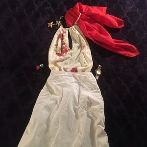 Vintage 90’s DKNY Yellow Floral Crop Top